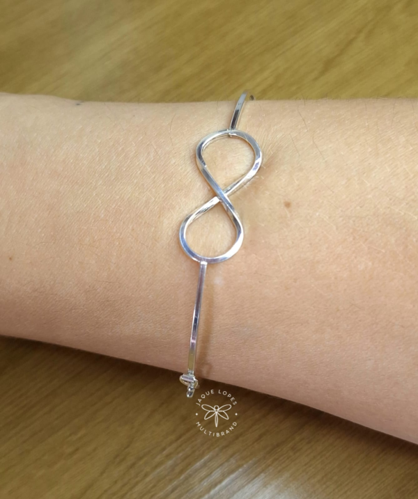 Bracelete Prata 925 Infinito 1,3mm