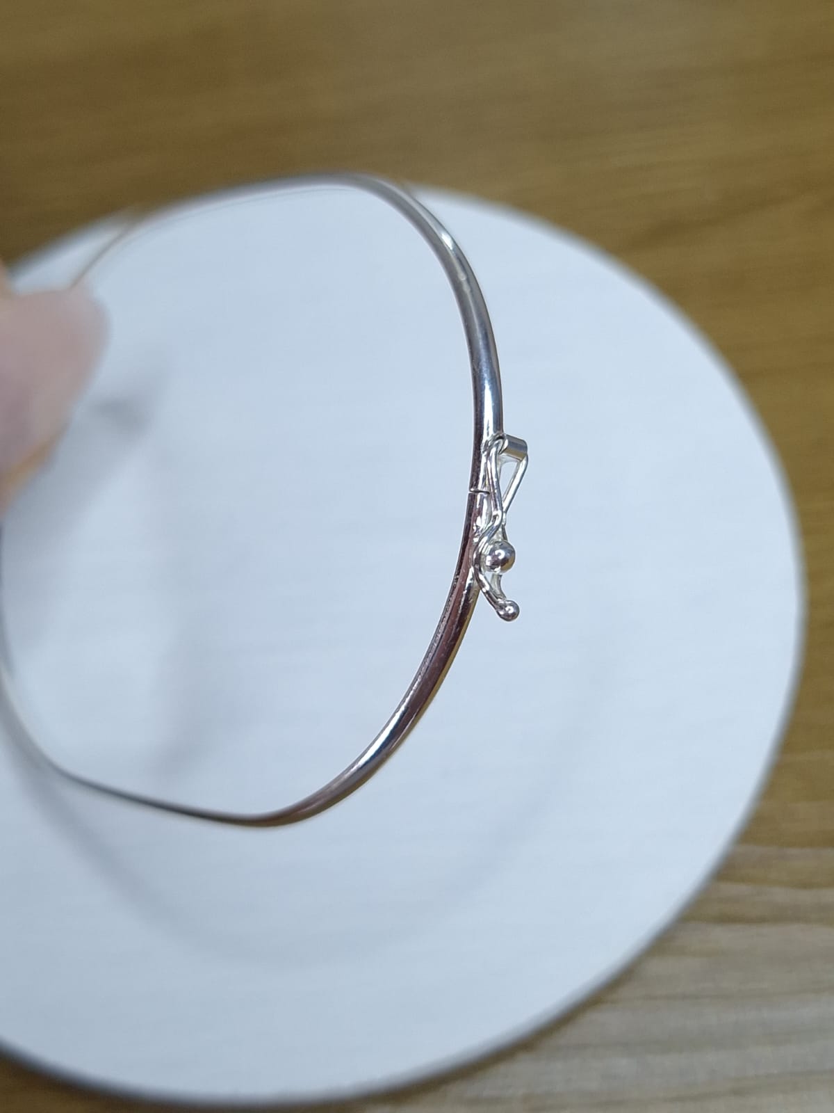 Bracelete Prata 925 fio meia cana 2,2mm