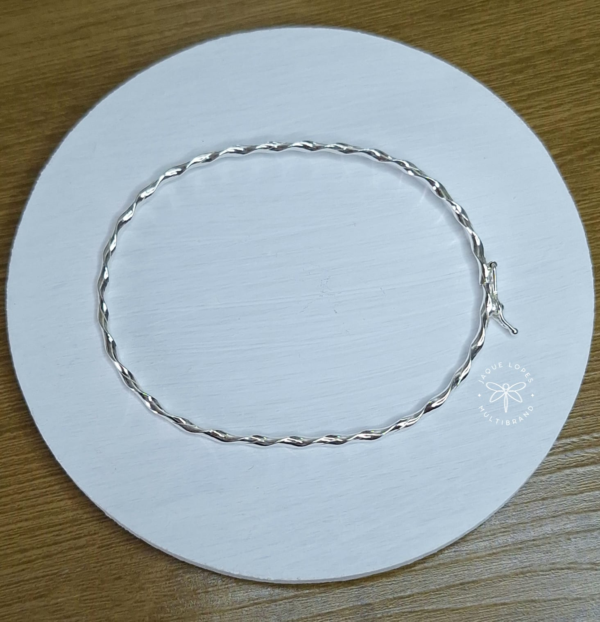 Bracelete Prata 925 fio torcido 1,8mm