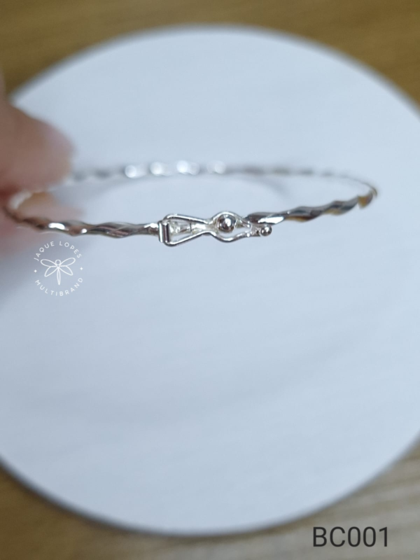 Bracelete Prata 925 fio torcido 1,8mm