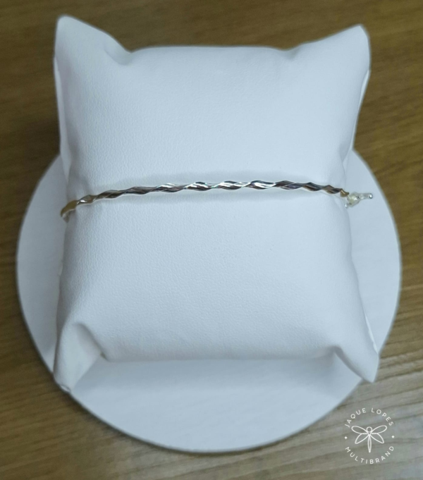 Bracelete Prata 925 fio torcido 1,8mm