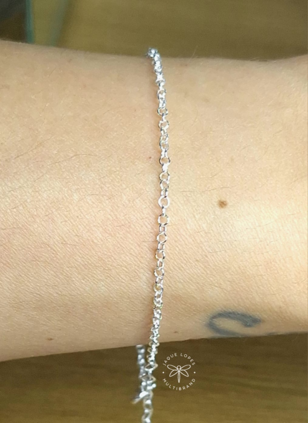 Pulseira Prata 925 elo redondo com extensor
