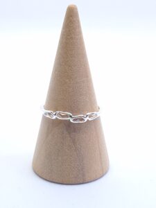 Anel mini corações estilizados Prata 925