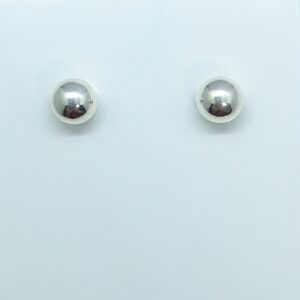 Brinco Bola liso 6mm Prata 925