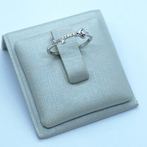 Anel chave tiffany cravejada envelhecido Prata 925 - Importado