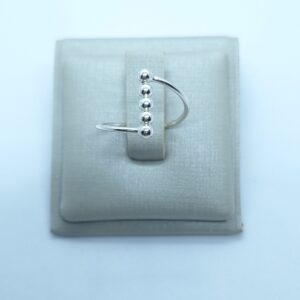 Anel 5 bolinhas 3mm Prata 925