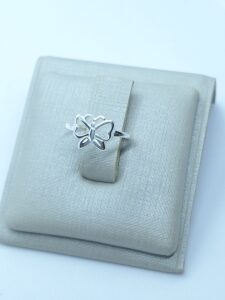 Anel Falange Borboleta Regulável Prata 925
