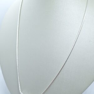 Colar Berloque Trama e Fecho Redondo 50cm Prata 925