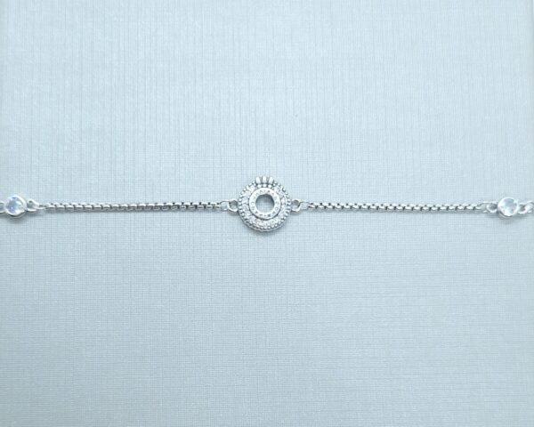 Pulseira Brilho & Sofisticação Signature Zircônia Cravejada Regulável Prata925