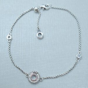 Pulseira Brilho & Sofisticação Signature Zircônia Cravejada Regulável Prata925