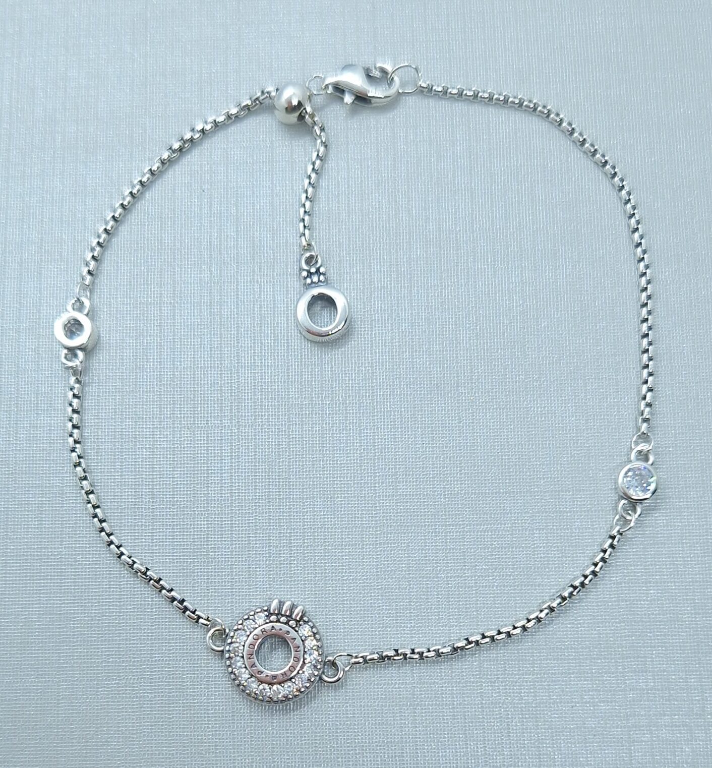 Pulseira Brilho & Sofisticação Signature Zircônia Cravejada Regulável Prata925