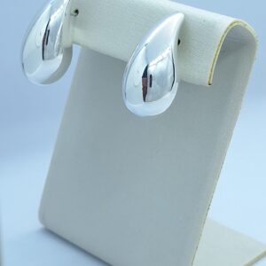 Brinco Gota 3D Eletroformação 28mm x 17mm G Prata 925 - Importado