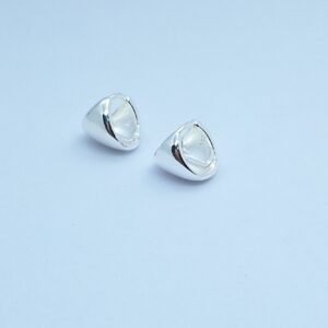 Brinco Argola Clic triangulo 7mm Prata Maciça 925