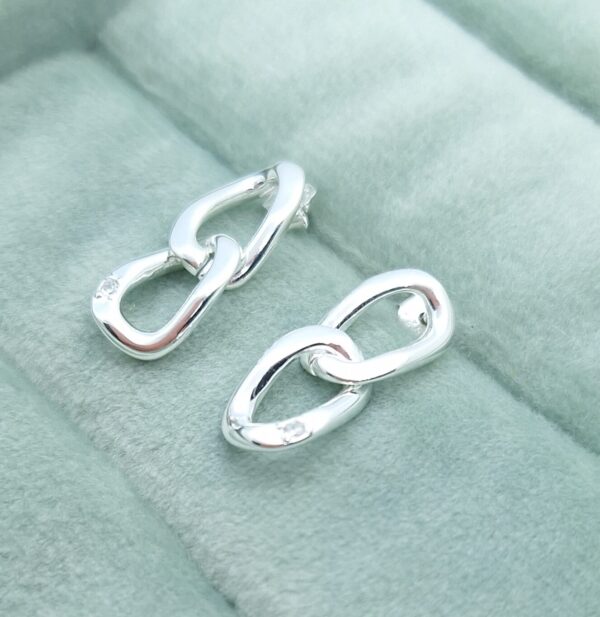 Brinco Elos microzirconia Prata 925