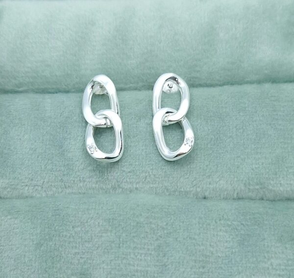 Brinco Elos microzirconia Prata 925