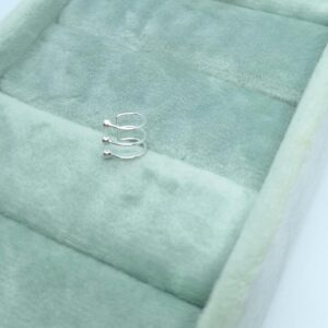 Piercing Fake três aros bolinha Prata 925