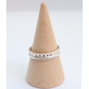 Anel dois aros trabalhados Prata 925