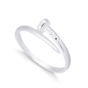 Anel Prego Inspiração Cart liso Prata 925