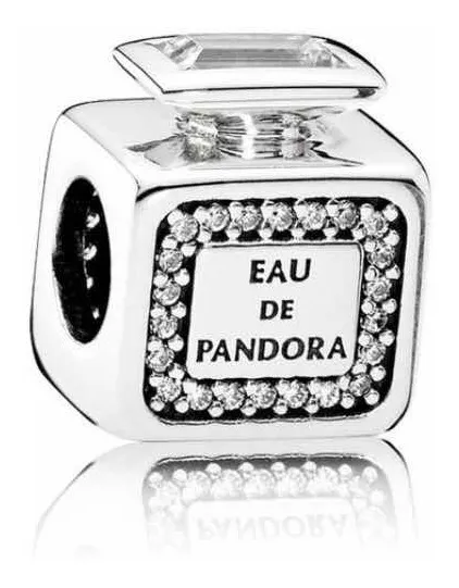 Berloque Frasco de Perfume cravejado Prata de Lei - Importado