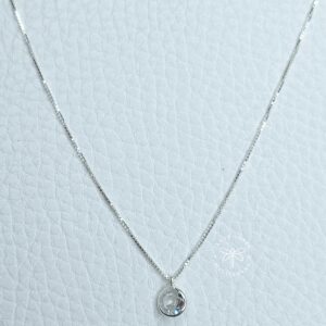 Colar ponto de luz redondo tradicional Prata 925