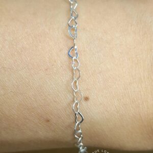 Pulseira Elo coração 18cm Prata 925