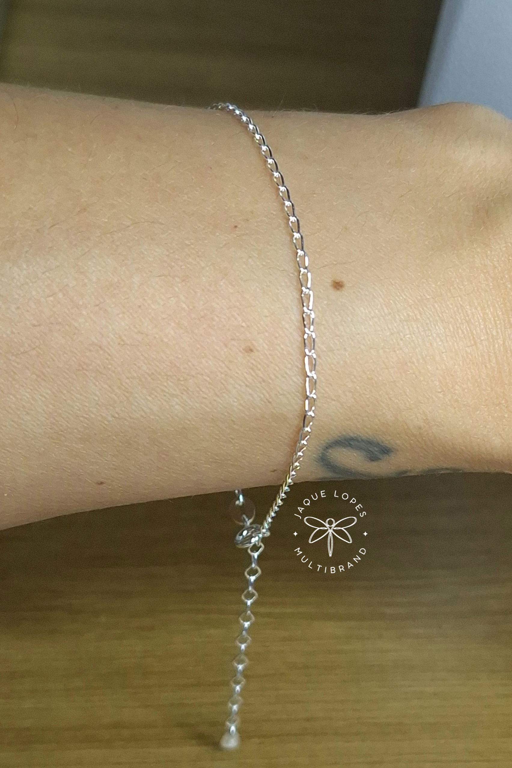 Pulseira Elo Ovais 18cm com Extensor 5cm Prata 925