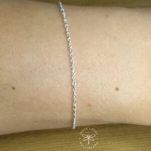 Pulseira Elo cadeado 19cm com Extensor 5cm Prata 925