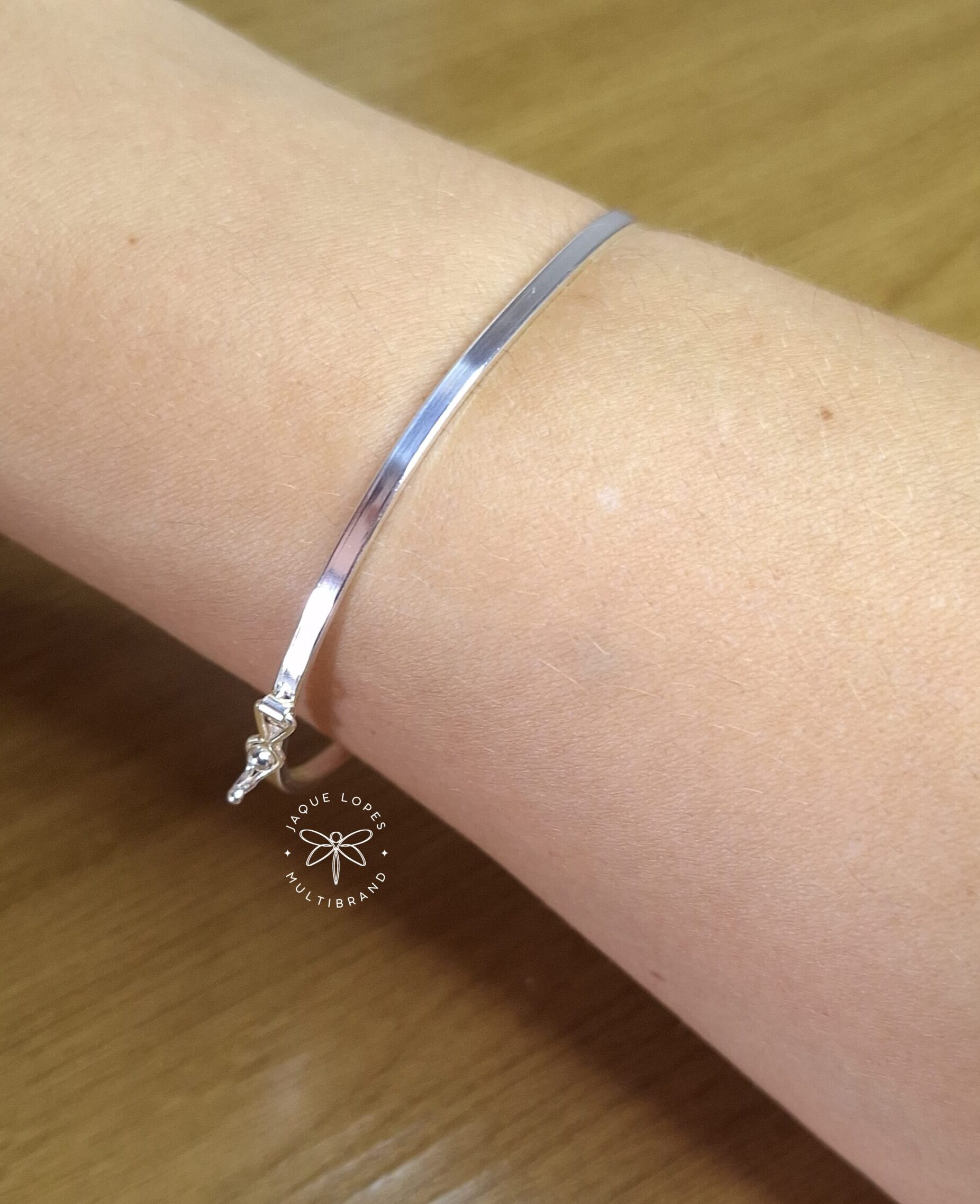 Bracelete 2,2mm fio quadrado Prata 925