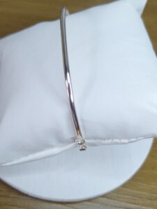 Bracelete 2,2mm fio anatomico Prata 925