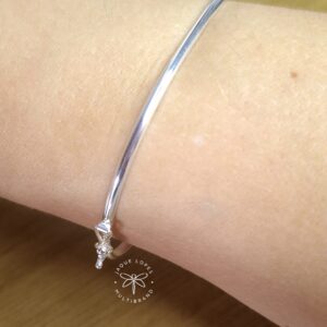 Bracelete 2,2mm fio anatomico Prata 925