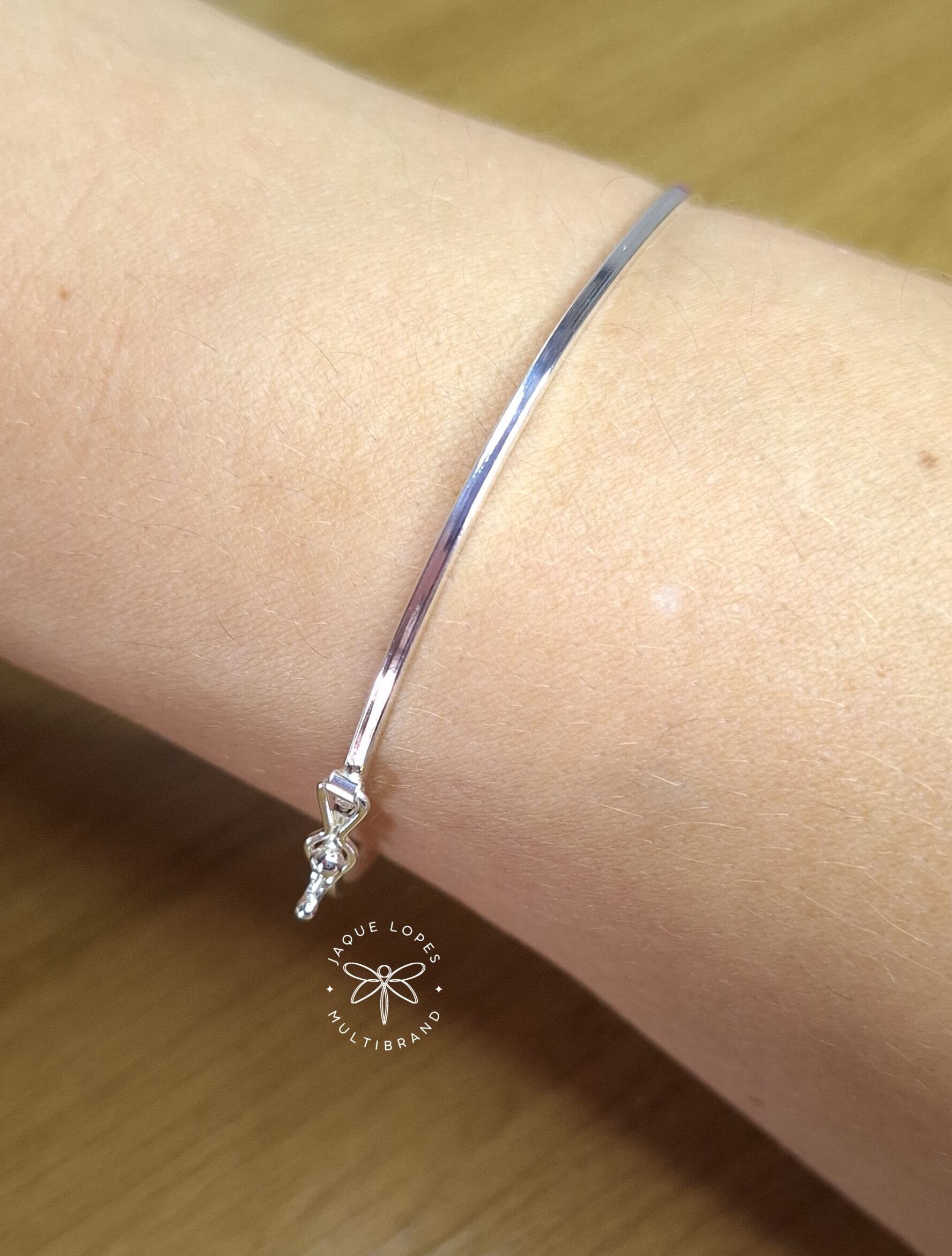 Bracelete 1,4mm fio quadrado Prata 925