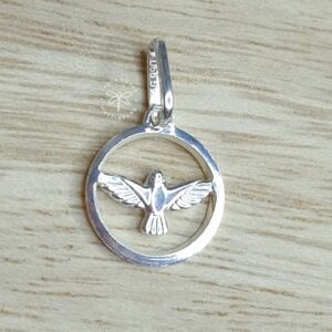 Pingente Espírito Santo 12mm Prata 925