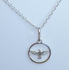 Pingente Espírito Santo 12mm Prata 925