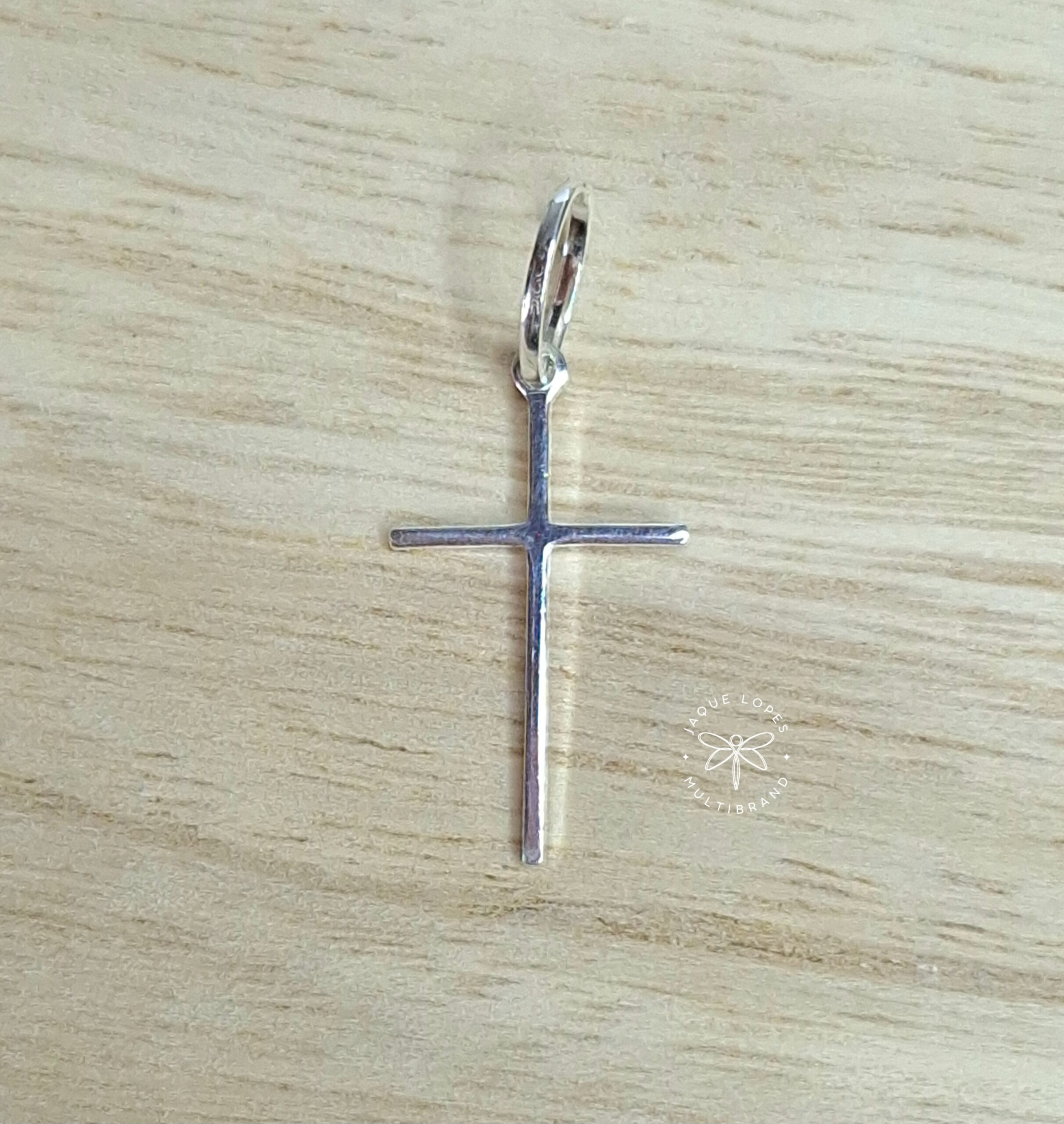 Pingente Cruz delicada 18mmx12mm Prata 925