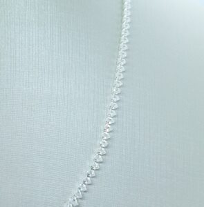 Colar Riviera Gota zircônia cristal 40cm folheada Prata 925