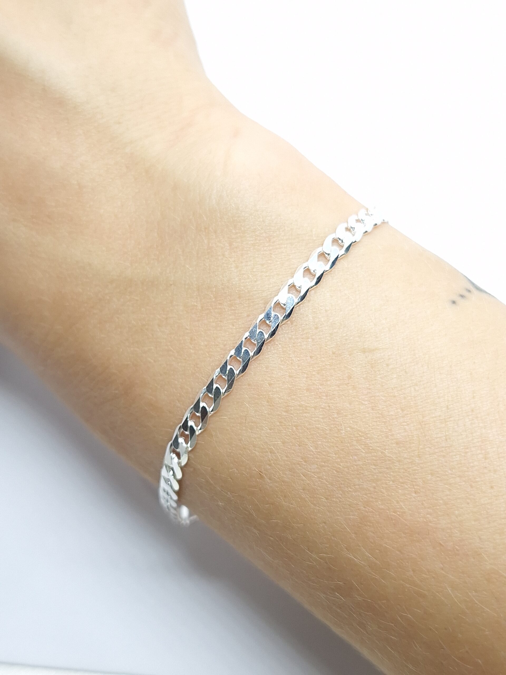 Pulseira Elos grossos unissex 21cm Prata 925