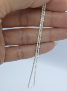 Tornozeleira Fio Pipoca 25cm Prata 925