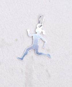 Pingente Corredora 2cmx1,6cm Prata 925