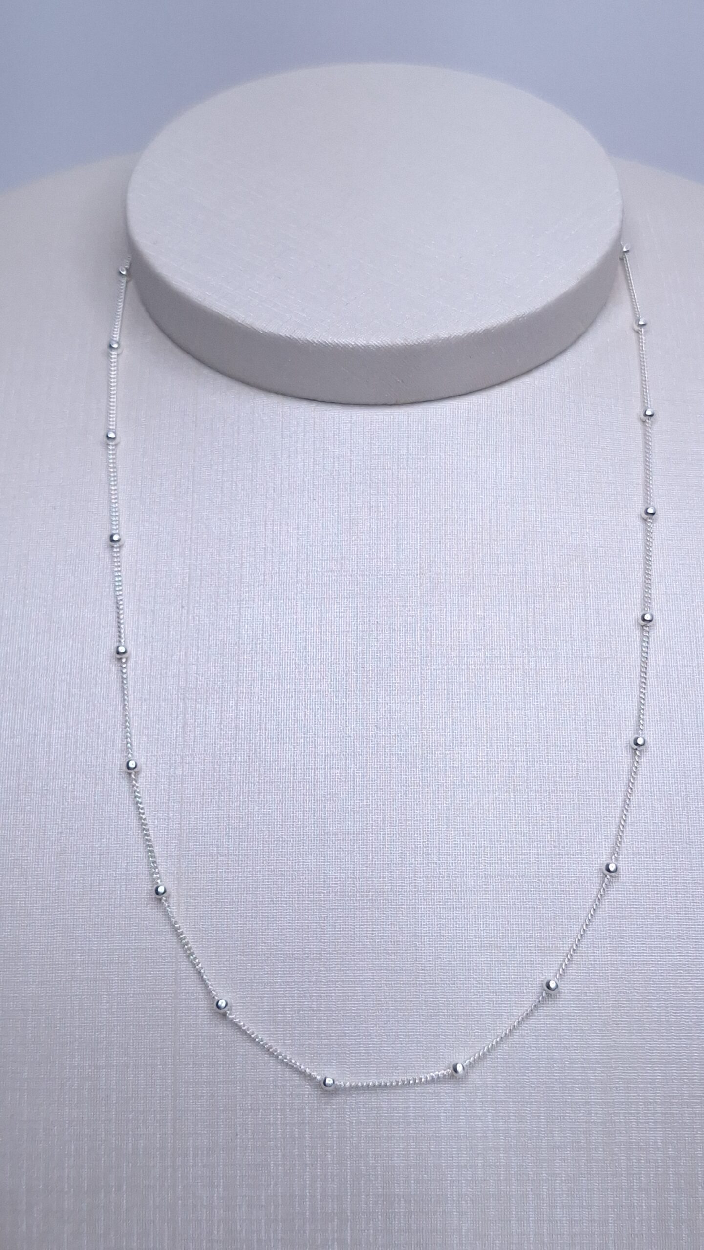 Corrente Grume com bolinhas 40cm Prata 925