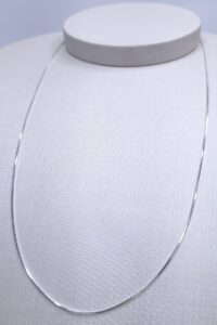 Corrente Rabo de rato laminada 0,7mm 45cm Prata 925