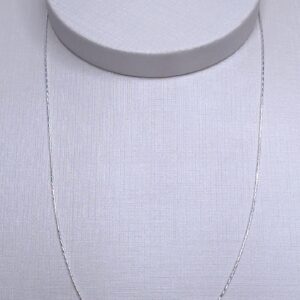 Corrente ponto peruano 1.0mm 40cm Prata 925