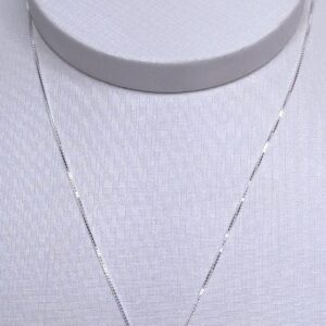 Colar ponto de luz redondo corrente veneziana Prata 925