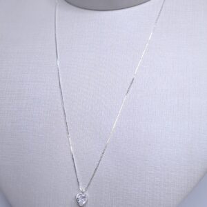 Colar ponto de luz coração Prata 925