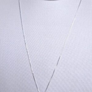 Colar ponto de luz coração azul 6mm Prata 925