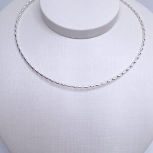 Colar Chocker Aro torcido 11,5mm Prata 925