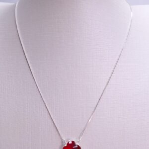 Colar Chocker Trevo vermelha Prata 925