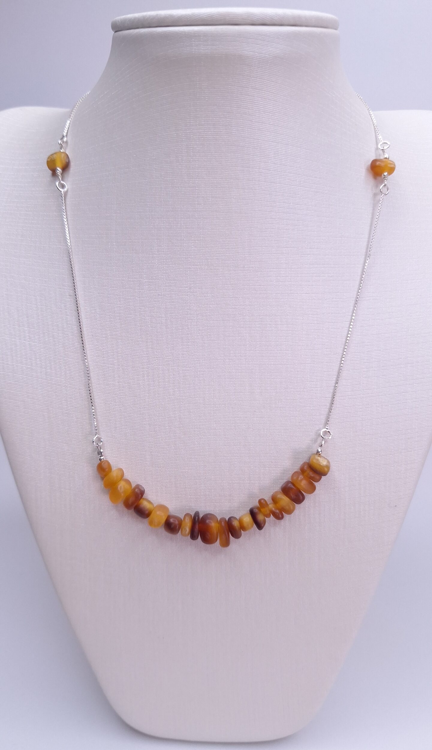 Colar de Âmbar Báltico natural original e Prata 925
