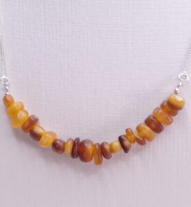 Colar de Âmbar Báltico natural original e Prata 925