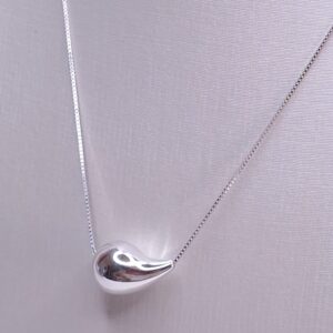 Colar Pingente Gota Eletroformação 3D Prata 925 - Importado