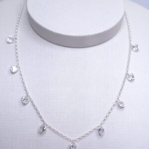 Colar Choker Coração Ponto de Luz Prata 925